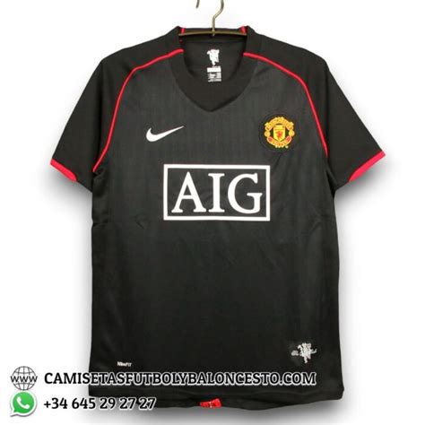 Camiseta Manchester United 2007 2008 Visitante Camisetas Futbol Y