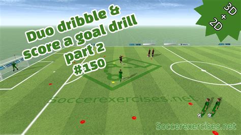 Duo Dribble And Score A Goal Drill Part 2 2d 3d Animation Soccer