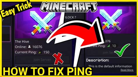 How To Fix Ping In Minecraft Pe Get Lower Ping In Minecraft Pe Fix