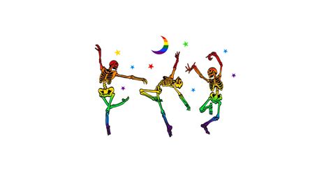 Dancing Skeleton Rainbow Skeleton Gay Skeleton Lesbian Lgbt T