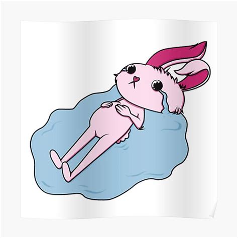 "Rabbit crying meme" Poster by CuteKaley | Redbubble