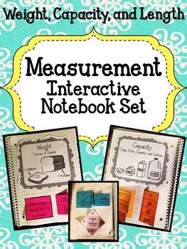 Measurement Interactive Notebook Pieces Length Weight Distance Capacity