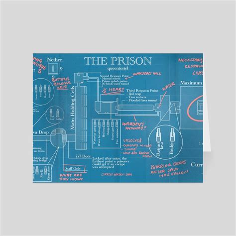 The Prison Blueprints, a card pack by queentoriel - INPRNT