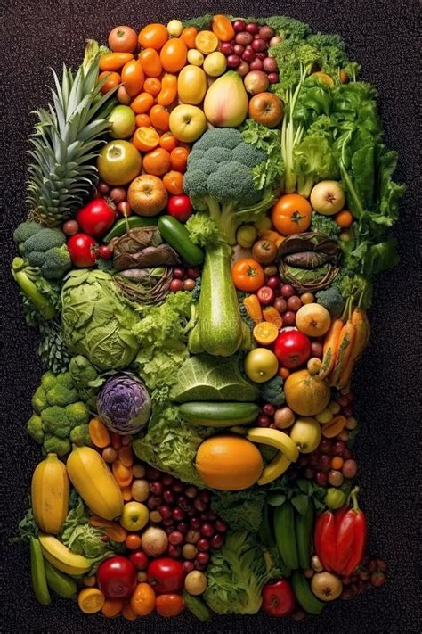 Human Face Vegetables Fruits Stock Illustrations 147 Human Face