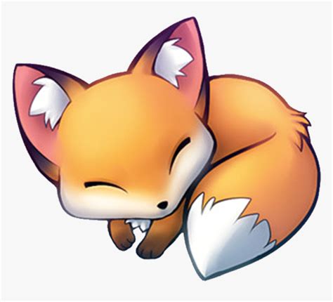 1000 X 1000 - Cute Sleeping Fox Cartoon, HD Png Download , Transparent Png Image - PNGitem