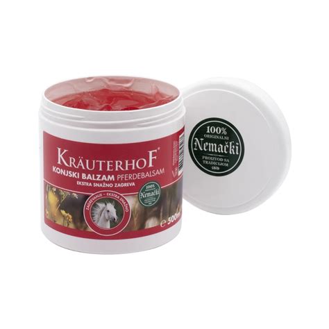 KRAUTERHOF Konjski Balsam CRVENI Sa Efektom Toplote Ekstra Jak 500 ML