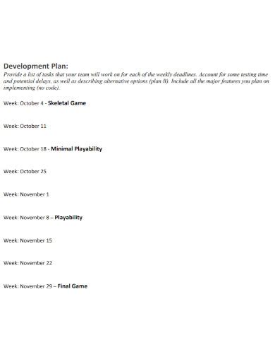 Game Development Proposal Examples How To Create Pdf