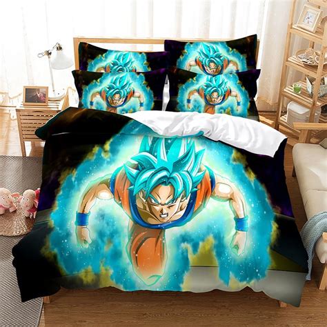 3 Pcs Anime Dragon Ball Z Bedding Bed Set Twin Full Queen King Size