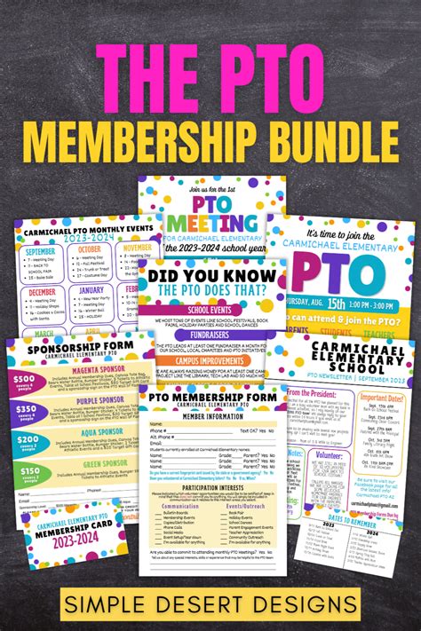 PTO Membership Toolkit PTA Forms Bundle Pto Membership Fundraiser