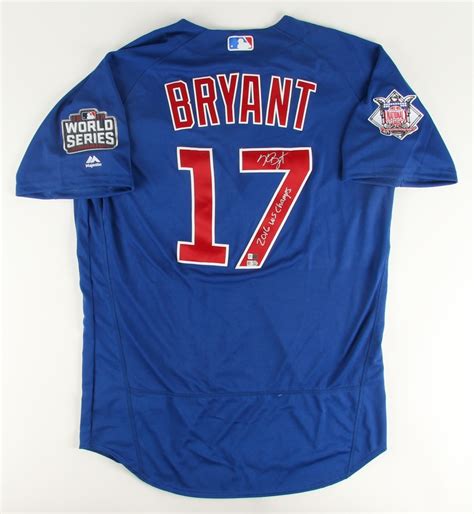 Kris Bryant Signed Cubs Majestic Authentic 2016 World Series Jersey ...