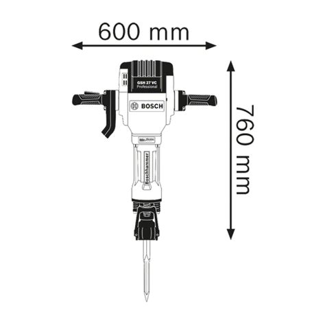 Bosch Gsh Vc Hex Breaker Demolition Hammer Drill J W