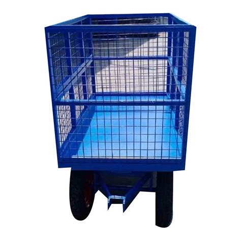 5 Feet 300kg Blue Mild Steel Cage Trolley For Material Handling At Rs