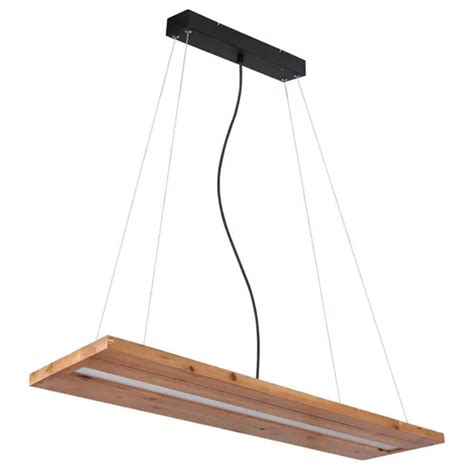 LAMPE SUSPENDUE LUSTRE Design Poutres en Bois LED Nature Noir Salle à