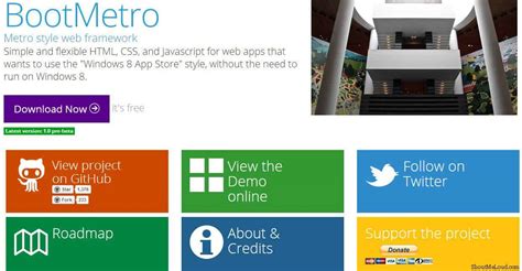 Free Metro UI Templates to Create Windows 8 Metro Style Websites