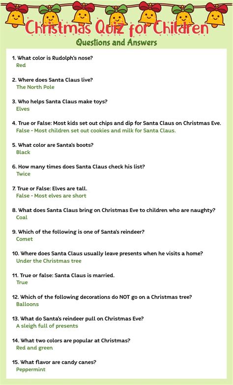 Christmas trivia questions 15 free pdf printables – Artofit