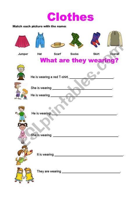 Clothes What Are They Wearing ESL Worksheet By Iciarrio