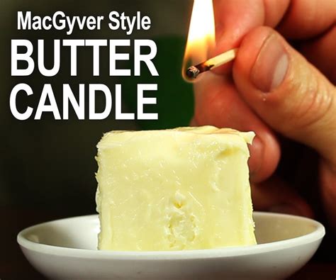 Make A Butter Candle Emergency Candle Mcgyver Style 7 Steps With