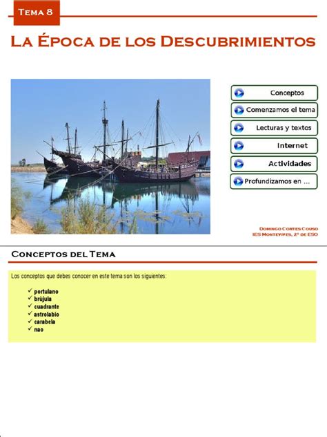 PDF 2º ESO Tema 8 Los Descubrimientos DOKUMEN TIPS