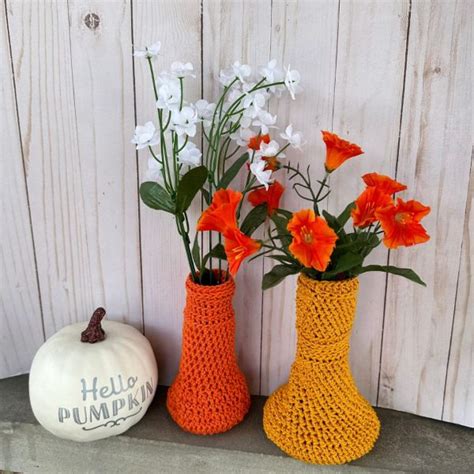 Crochet Flower Vases Free Pattern Simply Melanie Jane