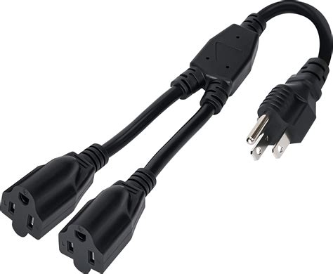 Amazon Cable Matters Pack Outlet Power Splitter Cord Ft