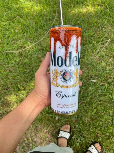 20oz Modelo Tumbler With Chamoy Drip Etsy