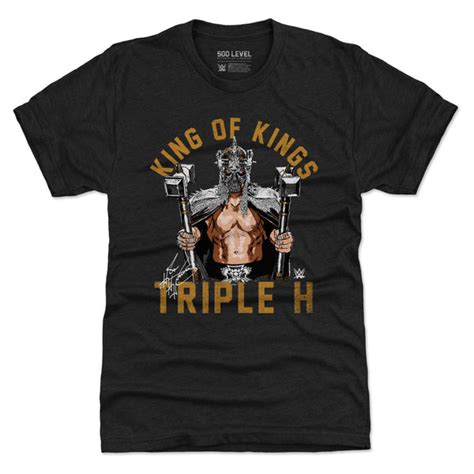 Triple H T Shirt Superstars Wwe Mens Premium T Shirt 500 Level