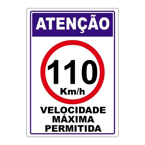 Adesivo Velocidade M Xima Permitida Km Por Hora Adesivos