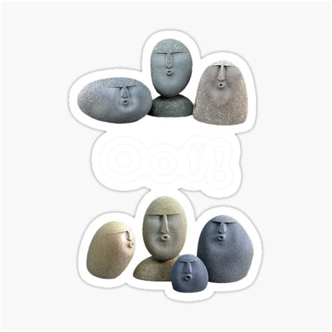 Oof Stones Meme Stones Saying Oof Meme Premium Sticker For Sale By