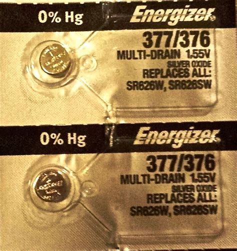 ENERGIZER 377 376 SR626SW SR626W 10 Piece BATTERIES NEW