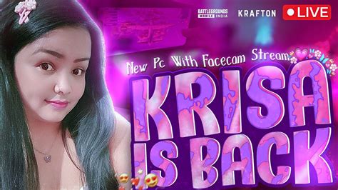 FIRST FACECAM LIVE WITH KRISA PLAYZ Facecam Bgmilive Girlgamer