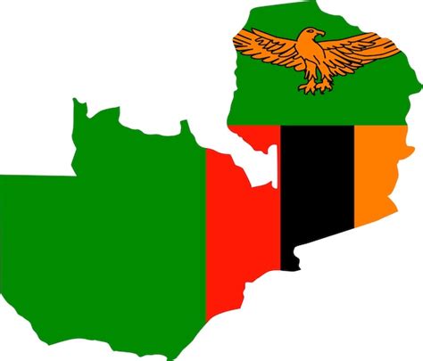 Mapa De Zambia Con Cartografía Africana De Bandera Vector Premium