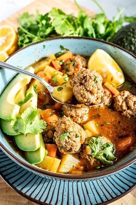 Albondigas Soup Mexican Meatball Soup Recipe Yummy And Fully