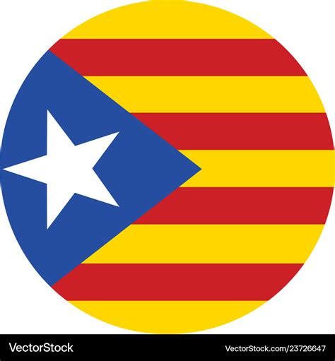 Flag of catalonia catalonian autonomous Royalty Free Vector