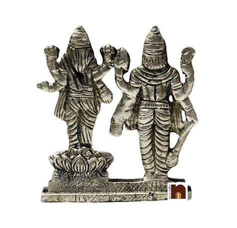 Lord Vishnu Goddess Laxmi Idol In Panchdhatu 9 Cms 1 Pc Numeroastro