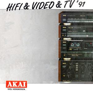 Akai HiFi Video TV Product Catalogue HiFi Engine