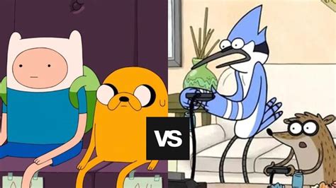 Finn And Jake Vs Mordecai And Rigby Isnt Close At All Youtube