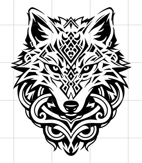 Fenrir Wolf Svg File Norse Wolf Design In 2024 Tattoo Design