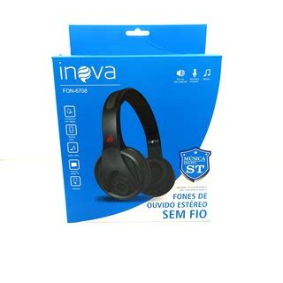 Fone De Ouvido Bluetooth Inova FON 6708 Microfone E Leitor Sdcard