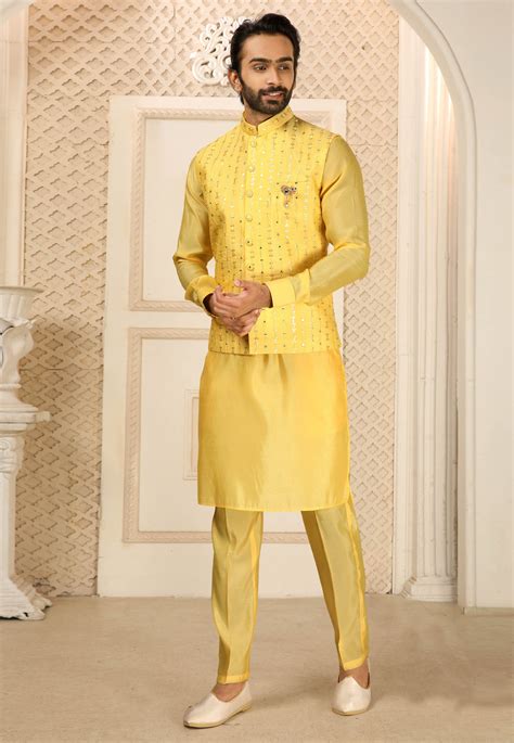 Yellow Kurta Black Pajama Bolsasplasticascolombia