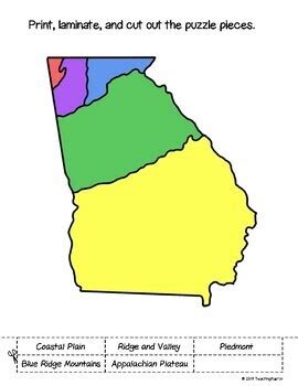 Georgia Regions Map Printable