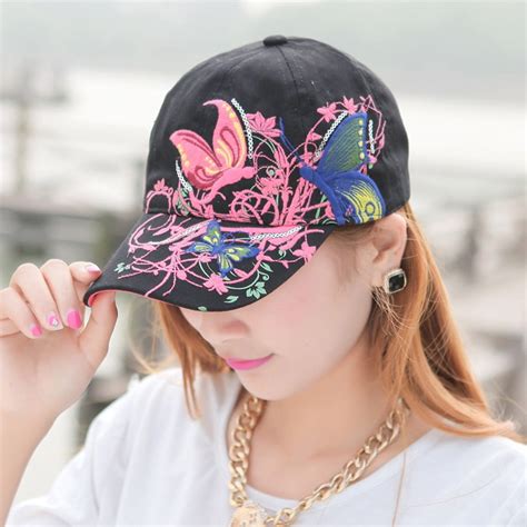 Sunvit Women's Butterfly Baseball Cap - Black Sun Hat #544 - Walmart.com