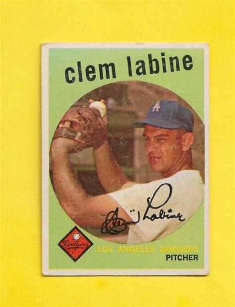 1959 Topps Clem Labine 403 Los Angeles Dodgers VG EX FREE SHIPPING EBay