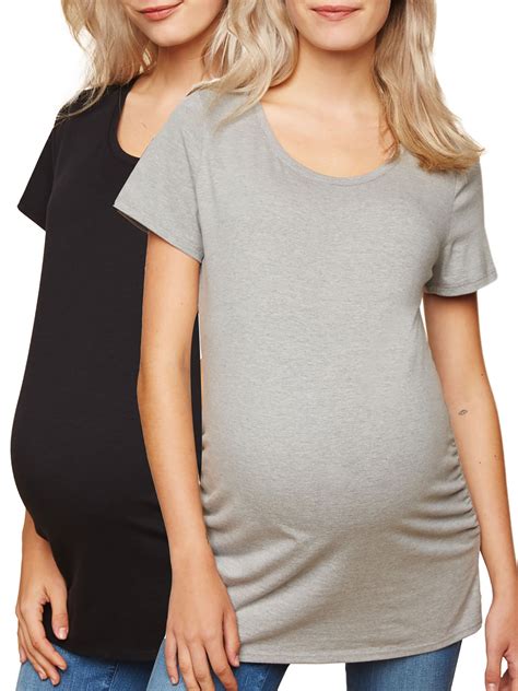 Motherhood Maternity Motherhood Maternity 2pk Scoop Neck Side Ruched