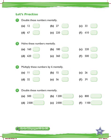 Max Maths Year Practice Mental Multiplication Maths Year