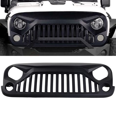 Matte Black Front Gladiator Vader Grill Grille For Jeep Wrangler