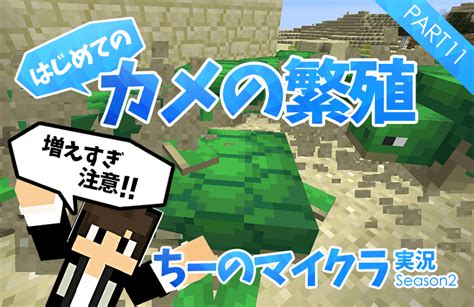 11【マインクラフト】カメの繁殖に挑戦！カメのウロコを集めて「カメの甲羅」get！【ちーのマイクラ実況シーズン2】