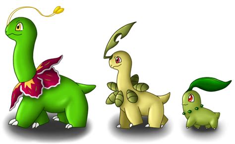 Chikorita Evolution Line by Beagon on DeviantArt