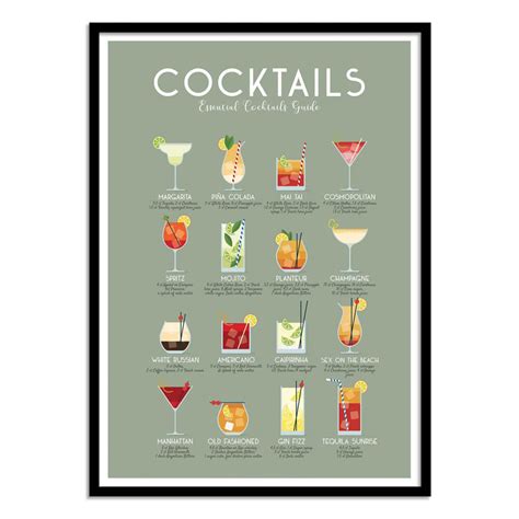 Poster Cocktails Wall Editions Hopono