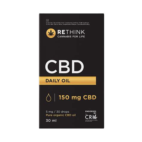 Rethink Cbd Daily Oil 150mg 30ml Med365