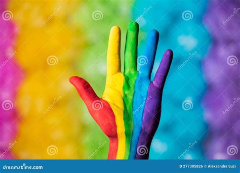 Colores Arcoiris Pintados A Mano Fondo De Color Arcoiris S Mbolo De Orgullo Gay Foto De